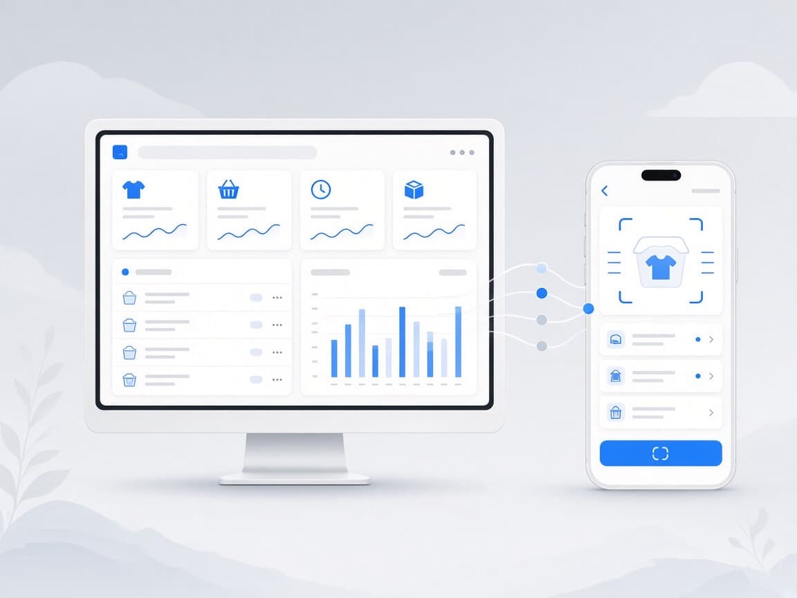 电脑端与手机 APP 实时互通示意