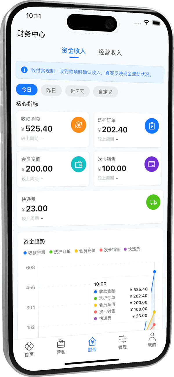 衣小满手机端财务中心界面